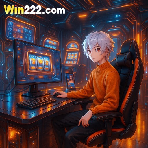 Imagem promocional da WIN222 divulgando a plataforma e suas promoções